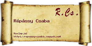 Répássy Csaba névjegykártya